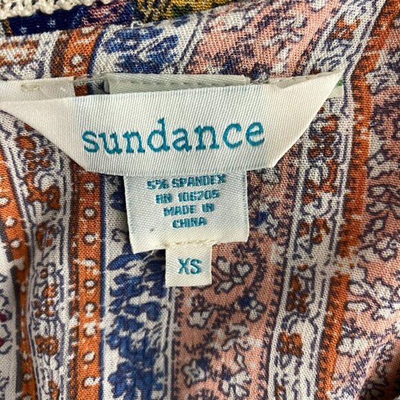Sundance My Favorite Patchwork Dress XS Floral Paisley Rayon Boho DR-1528 - Picture 10 of 11